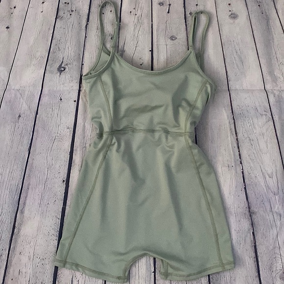 NWT • Refuge Athletics • Green Bodycon Romper - Picture 2 of 4